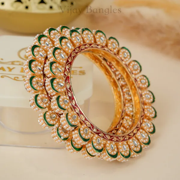 Multicolor_Copper_Peacock_Kundan_Pearl_Meenakari_Rajwadi_Bangles_For_Women_Set_Of_2