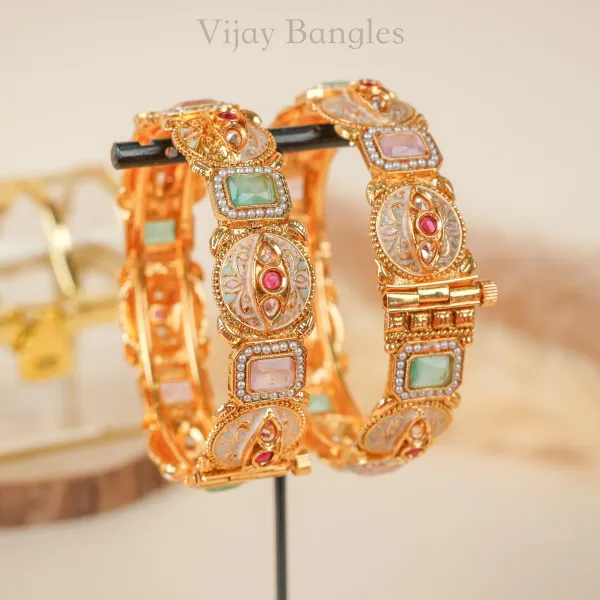 Gold_Copper_Pastel_Kundan_Meenakari_Bangles_For_Women_Set_Of_2