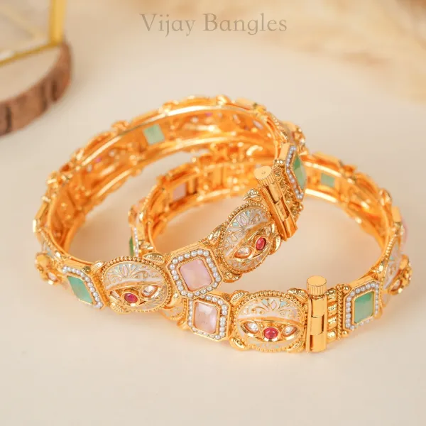 Gold_Copper_Pastel_Kundan_Meenakari_Bangles_For_Women_Set_Of_2