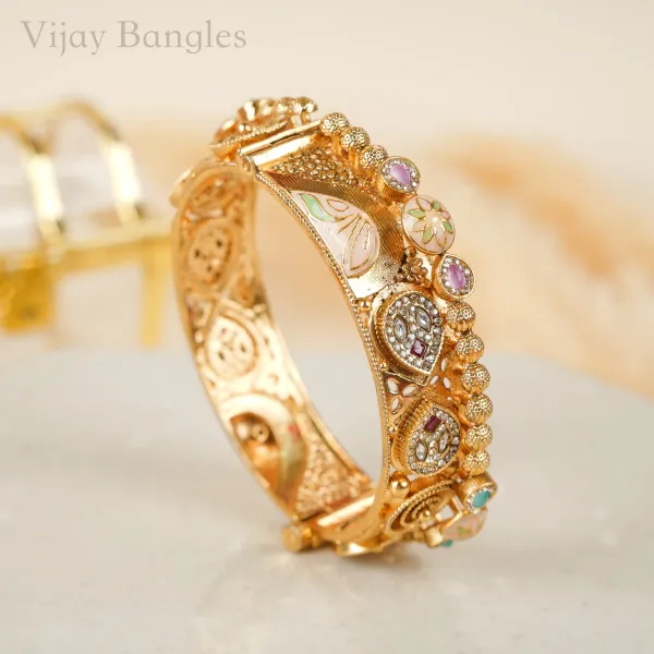 Gold_Copper_Kundan_Meenakari_Traditional_Bangles_For_Women_Set_Of_2