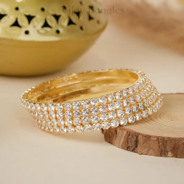 Gold_And_White_Brass_Alloy_Round-Cut_American_Diamond_Slim_Bangles_For_Women_Set_Of_4