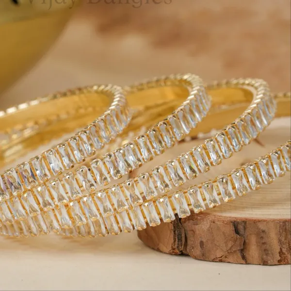 Gold_Rectangle_American_Diamond_Bangles_For_Women_Set_Of_4