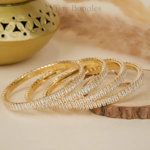 Gold_Rectangle_American_Diamond_Bangles_For_Women_Set_Of_4