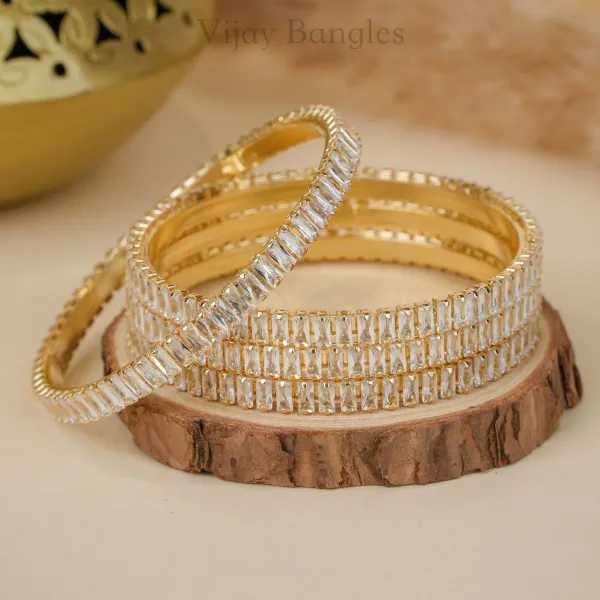 Gold_Rectangle_American_Diamond_Bangles_For_Women_Set_Of_4