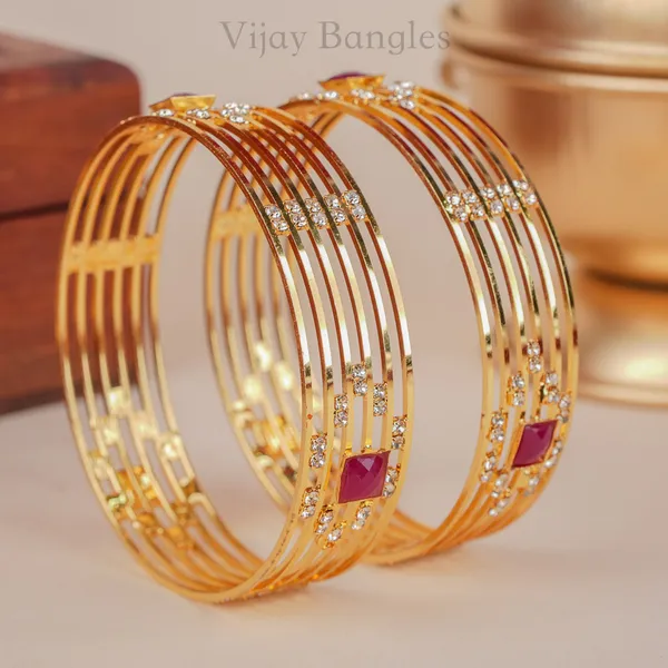 Gold_Brass_Alloy_Marquise_Ad_Purple_Crystal_Layered_Bangles_For_Women_Set_Of_2
