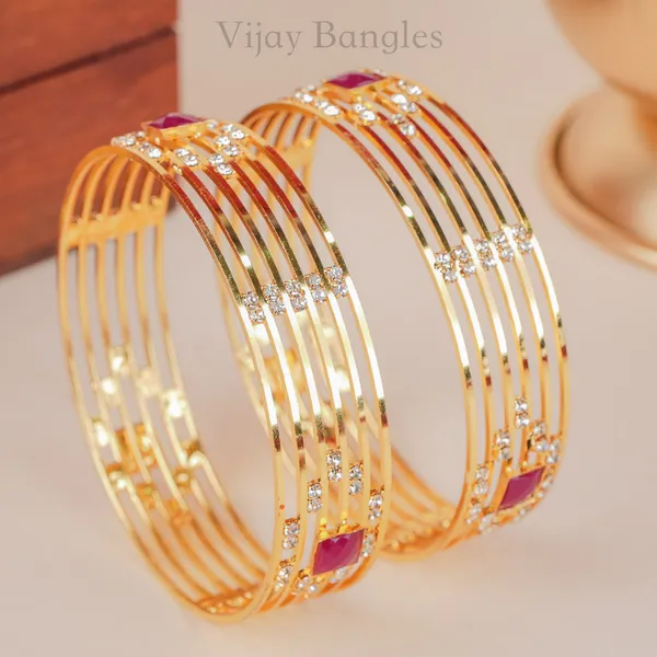 Gold_Brass_Alloy_Marquise_Ad_Purple_Crystal_Layered_Bangles_For_Women_Set_Of_2