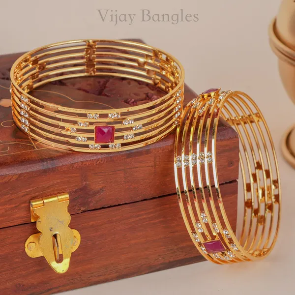 Gold_Brass_Alloy_Marquise_Ad_Purple_Crystal_Layered_Bangles_For_Women_Set_Of_2