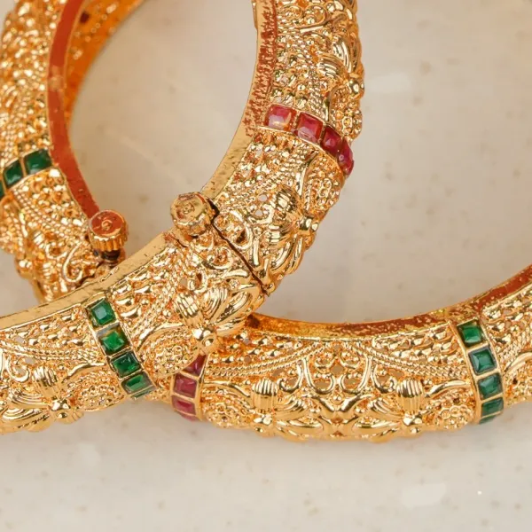 Gold_Copper_Nakashi_Engraved_Ruby_Emerald_Stone_Bangles_For_Women_Set_Of_2