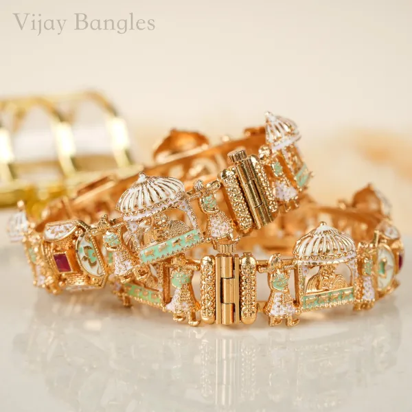 Gold_Copper_Jharokha_Palace_Enamel_Rajwadi_Bangles_For_Women_Set_Of_2