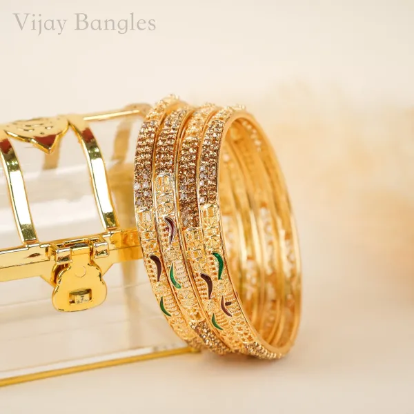 Gold_Brass_Alloy_Meenakari_Stone_Daily_Wear_Bangles_For_Women_Set_Of_4