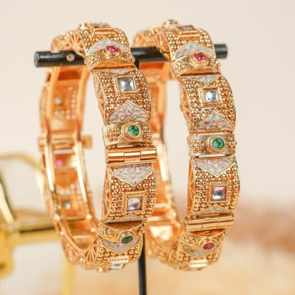 Gold_Brass_Alloy_Meenakari_Kundan_Stone_Bangles_For_Women_Set_Of_2