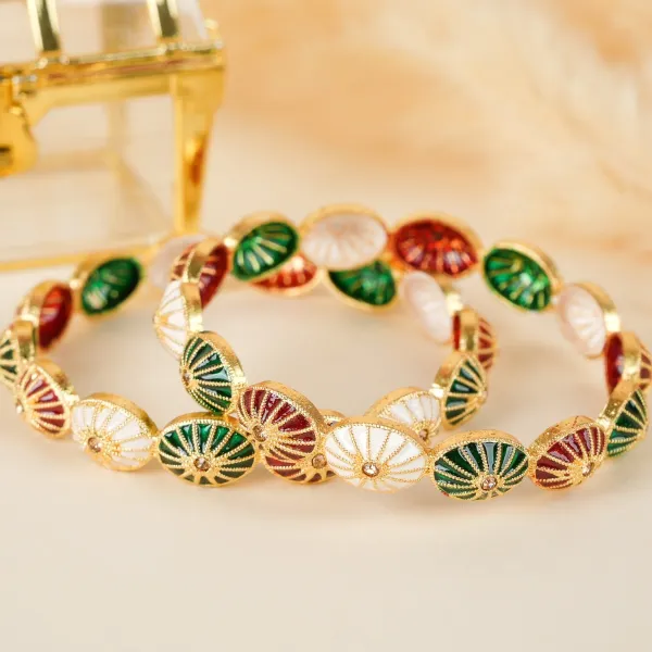 Multicolor_Brass_Alloy_Triveni_Meenakari_Enamel_Bangles_For_Women_Set_Of_2