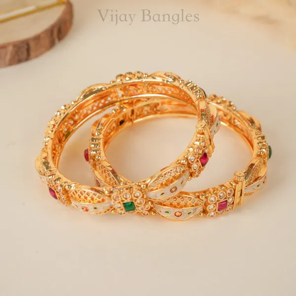 Gold_Copper_Kundan_Meenakari_Festive_Bangles_For_Women_Set_Of_2