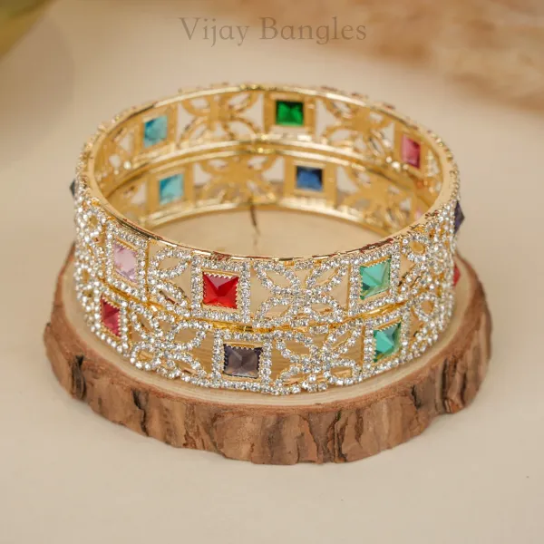 Gold_And_White_Brass_Alloy_American_Diamond_Openwork_Bangles_For_Women_Set_Of_2