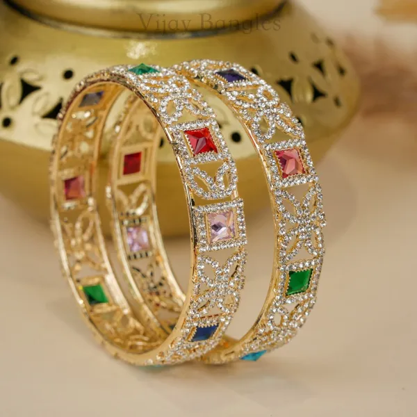 Gold_And_White_Brass_Alloy_American_Diamond_Openwork_Bangles_For_Women_Set_Of_2