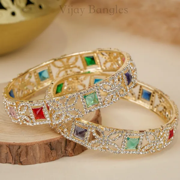 Gold_And_White_Brass_Alloy_American_Diamond_Openwork_Bangles_For_Women_Set_Of_2