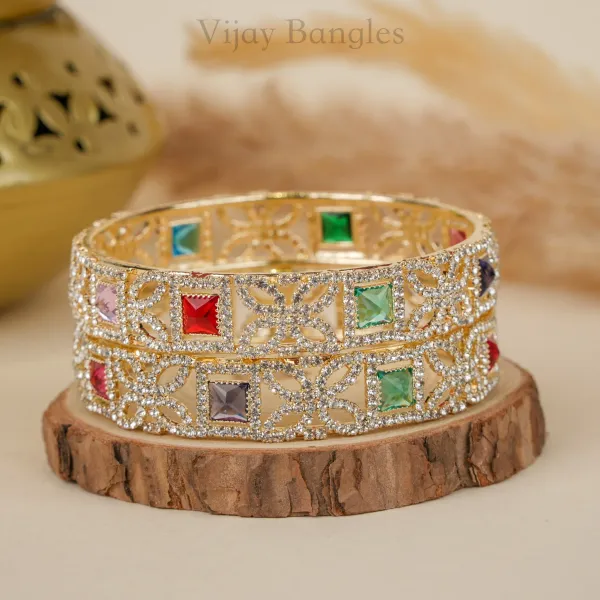 Gold_And_White_Brass_Alloy_American_Diamond_Openwork_Bangles_For_Women_Set_Of_2
