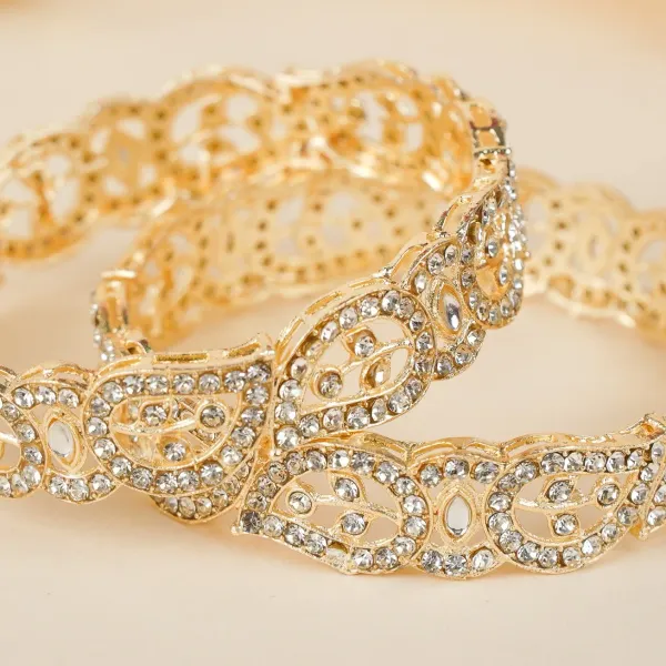 Gold_And_White_Brass_Alloy_Filigree_American_Diamond_Bangles_For_Women_Set_Of_2