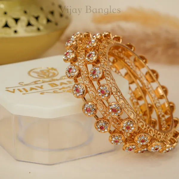 Gold_Brass_Alloy_Cz_Floral_Openwork_Bangles_For_Women_Set_Of_2