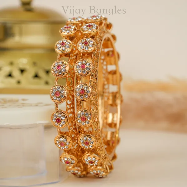 Gold_Brass_Alloy_Cz_Floral_Openwork_Bangles_For_Women_Set_Of_2