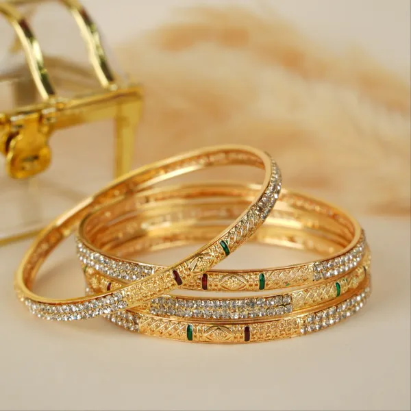 Gold_Brass_Alloy_Meenakari_Stone_Dailywear_Bangles_For_Women_Set_Of_4
