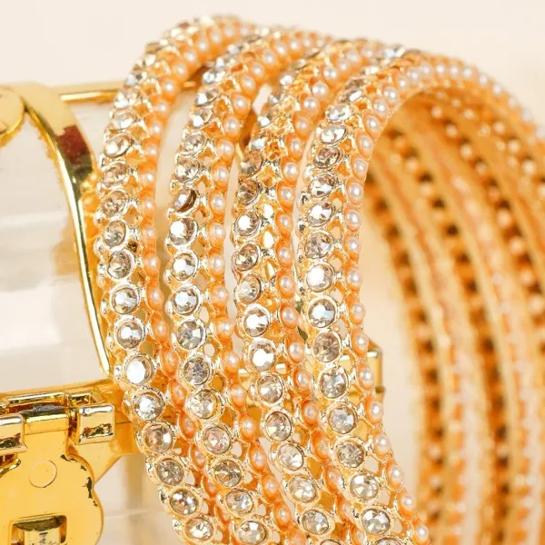 Gold_And_White_Brass_Alloy_Pearl_Bead_American_Diamond_Bangles_For_Women_Set_Of_4