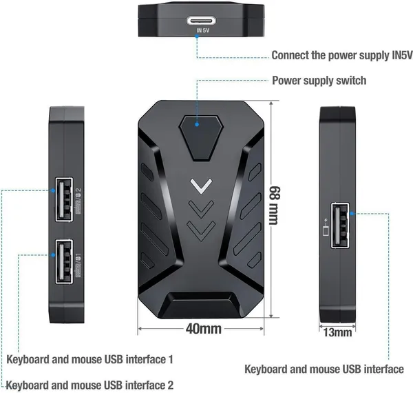Confiavel_Gaming_Keyboard_Mouse_Converter_Adapter,_No-Delay_Performance,_Adjustable_Stand_Bluetooth_Standard_Gaming_Keyboard_Compatible_with_Desktop,_Laptop,_Mac_(Black)