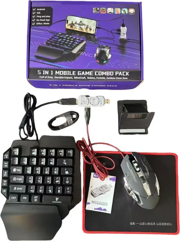 AOKO_5_in_1_Mobile_Game_Combo_Pack_with_RGB_Mini_Gaming_Keyboard_&_Mouse_Bluetooth_Standard_Gaming_Keyboard_Compatible_with_Desktop,_Laptop,_Mac_(Black)