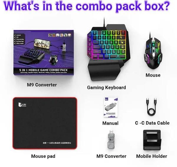 AOKO_5_in_1_Mobile_Game_Combo_Pack_with_RGB_Mini_Gaming_Keyboard_&_Mouse_Bluetooth_Standard_Gaming_Keyboard_Compatible_with_Desktop,_Laptop,_Mac_(Black)