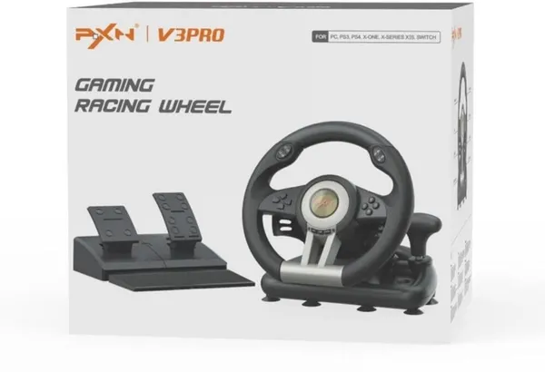 Playtastic_PXN_V3_Pro_180_Degree_Universal_Game_Steering_Wheel_with_Pedals__Motion_Controller_(Black,_For_PS2,_PC,_PS3,_PS4,_Xbox)