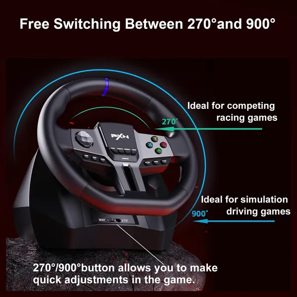 Playtastic_PXN_V9_Gen2_Universal_Game_Steering_Wheel_with_Shift_Pedals_&_6+R_Gear_Lever__Motion_Controller_(Black,_For_PS2,_PC,_PS3,_PS4,_Xbox)