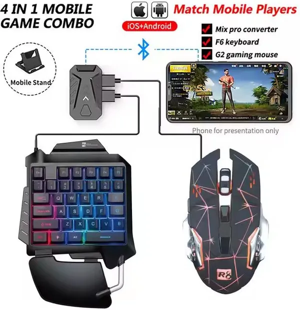 CELMEX_4_in_1_Mobile_Game_Combo_Pack_Bluetooth_Handheld_Gaming_Keyboard_Compatible_with_Desktop,_Laptop_(Multicolor)