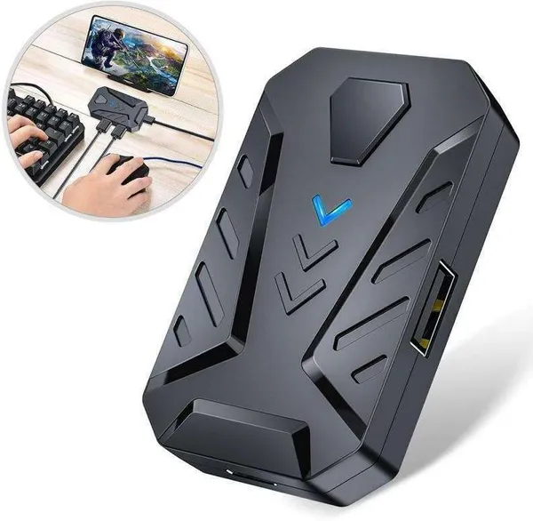 BUYMORE_Gaming_Keyboard_Mouse_Converter_Adapter_Bluetooth_Handheld_Gaming_Keyboard_Compatible_with_Desktop,_Laptop_(Black)