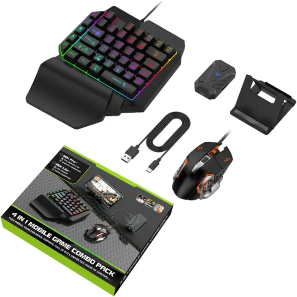 BCG_Bluetooth_Gaming_Keyboard_Mouse_Convertor_For_Smartphone_4_in_1_Combo_Wireless_Handheld_Gaming_Keyboard_Compatible_with_Desktop,_iPad,_Laptop_(Black)