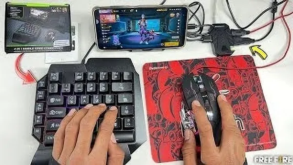BCG_Bluetooth_Gaming_Keyboard_Mouse_Convertor_For_Smartphone_4_in_1_Combo_Wireless_Handheld_Gaming_Keyboard_Compatible_with_Desktop,_iPad,_Laptop_(Black)