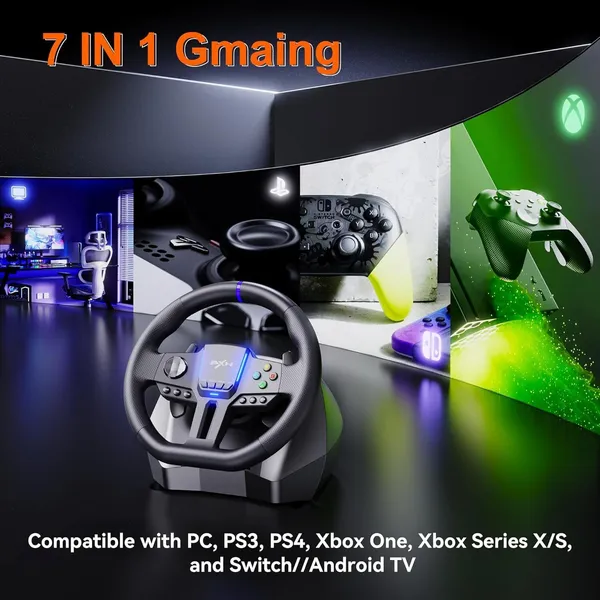 Playtastic_PXN_V900_Gen2_Universal_Game_Steering_Wheel_with_Brake_Pedals__Motion_Controller_(Black,_For_PS2,_PC,_PS3,_PS4,_Xbox)