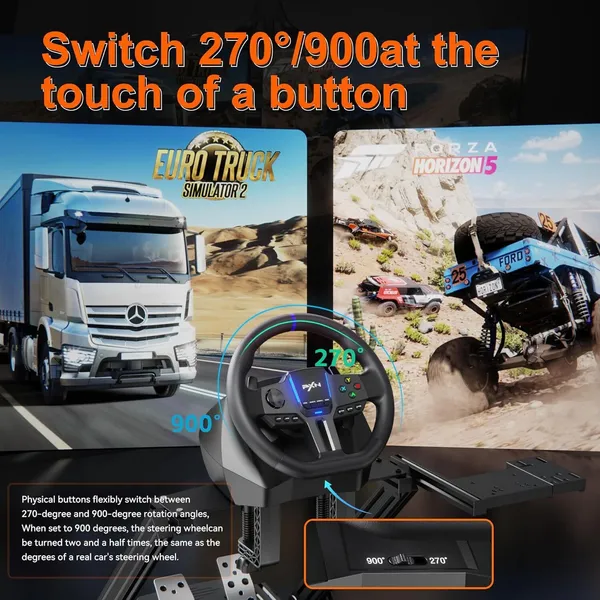Playtastic_PXN_V900_Gen2_Universal_Game_Steering_Wheel_with_Brake_Pedals__Motion_Controller_(Black,_For_PS2,_PC,_PS3,_PS4,_Xbox)