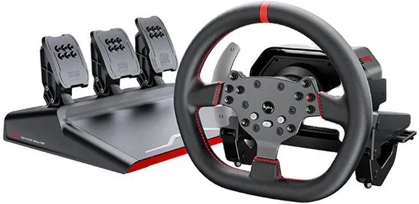 Playtastic_PXN_V10_Pro_Force_Feedback_Racing_Wheel_With_Clutch_Pedal_&_Gear_Shifter__Motion_Controller_(Black,_For_PS2,_PC,_PS3,_PS4,_Xbox)