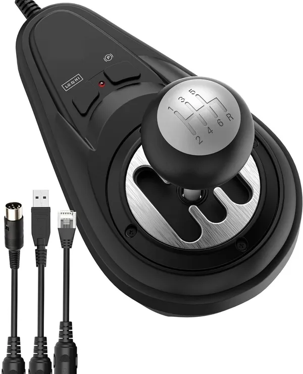 Playtastic_A7_Gear_Shifter_for_Gaming_Steering_Wheel_-_H_Shifter_with_6-Speed,_3_Cables__Motion_Controller_(Black,_For_PS2,_PC,_PS3,_PS4,_Xbox)
