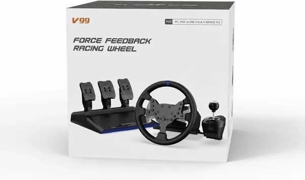 Playtastic_V99_Force_Feedback_Racing_Wheel_With_Clutch_Pedal_&_Gear_Shifter_6+1__Motion_Controller_(Black,_For_PS2,_PC,_PS3,_PS4,_Xbox)