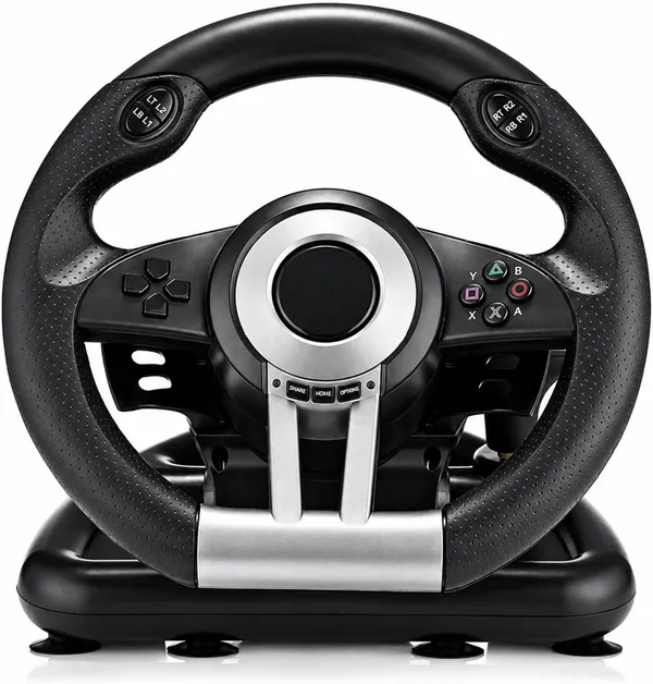 Playtastic_V3_Pro_Racing_Steering_Wheel_with_Dual_Motors_Vibration_Feedback,_Break_Pedals__Motion_Controller_(Black,_For_PS2,_PC,_PS3,_PS4,_Xbox)