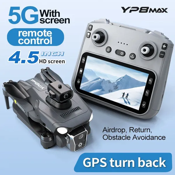 Playtastic_YP8_Max_Drone_with_Camera_Brushless_4.5-inch_Screen_GPS_Return_Drone_()