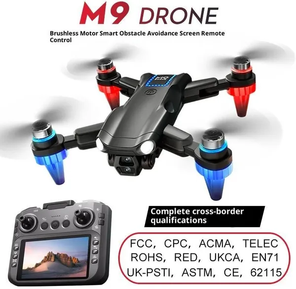 Playtastic_M9_Brushless_Foldable_6-Axis_Gyro_UAV_480p_Optical_Flow_Obstacle_Avoidance_Drone_()