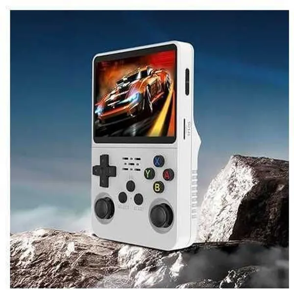 Playtastic_R36S_Game_Console_3.5_inch_Retro_Emulator_System_64_GB_with_15000+Preinstall_video_game_Mario_,GTA_Vice_City,_God_Of_War_(White,_No)