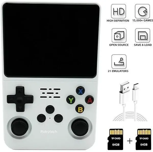 Playtastic_R36S_Game_Console_3.5_inch_Retro_Emulator_System_64_GB_with_15000+Preinstall_video_game_Mario_,GTA_Vice_City,_God_Of_War_(White,_No)