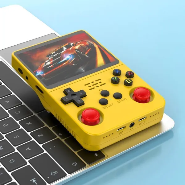 Playtastic_R36S_Game_Console_3.5_inch_Retro_Emulator_System_64_GB_with_15000+Preinstall_video_game_Mario_,GTA_Vice_City,_God_Of_War_(Yellow)