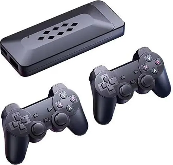 Playtastic_M33_2.4G_Wireless_Game_Stick_with_4K_3D_TV_Output,_45_Emulators_64_GB_with_30,000+_Games,_360°_Universal_Rocker,_2_Gamepads_(Black)
