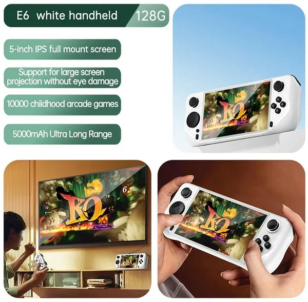 Playtastic_E6_Handheld_Game_Console_Portable_Video_Game_64_GB_with_5-inch_IPS_Screen_with_10+_Emulators,_10000+Retro_Games_(White)