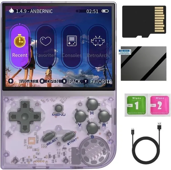 Playtastic_RG35XX_Retro_Handheld_Game_Console_64_GB_with_Linux_System_3.5_Inch_IPS_Screen,_Built-in_64G_TF_Card_(Transparent_Purple)