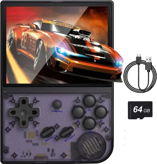 Playtastic_RG35XX_Retro_Handheld_Game_Console_64_GB_with_Linux_System_3.5_Inch_IPS_Screen,_Built-in_64G_TF_Card_(Black)